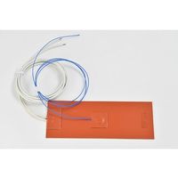 シリコンラバーヒーター 【熱電対5m、リード線延長5m】 100V 120W 75mm×200mm SR100-120-75-200-K5（直送品）