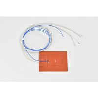 シリコンラバーヒーター 【熱電対10m、リード線延長10m】 100V 60W 75mm×100mm SR100-60-75-100-K10（直送品）