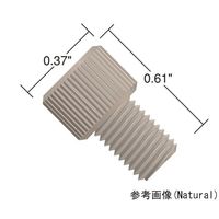 IDEX M6 SHORT MALE NUT 1/8” DELRIN BLACK(10pk) P-307SX 1セット(10個)（直送品）