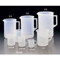 サンプラテック サンプラR ポリプロピレン手付ビーカー 200mL 01027 1個 64-3692-45（直送品）