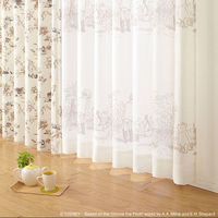 スミノエ DISNEY セミオーダー レースカーテン プー シークレット 2200×1290mm ベージュ １セット(2枚入)（直送品）