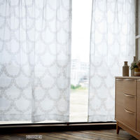 スミノエ DISNEY セミオーダー レースカーテン ミッキー フラワーリース 2700×1490mm ホワイト １セット(2枚入)（直送品）