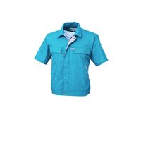 ジーベック クレスタ21半袖ブルゾン ターコイズブルー L 1551ー44ーL 1551 1着（直送品）