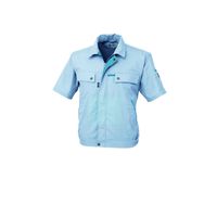 ジーベック クレスタ21半袖ブルゾン サックス M 1551ー42ーM 1551 1着（直送品）