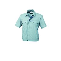 ジーベック クレスタ21半袖ブルゾン ミストグリーン 5L 1551ー605ー5L 1551 1着（直送品）