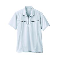 ジーベック 半袖ジップアップシャツ シルバーグレー 5L 6160ー22ー5L 6160 1着（直送品）