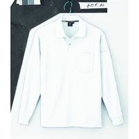 ジーベック 制電長袖ポロシャツ シロ LL 6015ー32ーLL 6015 1着（直送品）