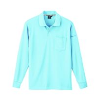 ジーベック 制電長袖ポロシャツ サックス S 6015ー42ーS 6015 1着（直送品）