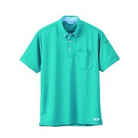 ジーベック クールビズ半袖ポロシャツ ナイルグリーン L 6180ー604ーL 6180 1着（直送品）