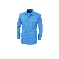 ジーベック シャリコットサワー長袖シャツ ブルー 4L 6253ー40ー4L 6253 1着（直送品）