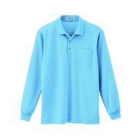 ジーベック 長袖ポロシャツ サックス L 6130ー42ーL 6130 1着（直送品）
