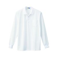 ジーベック 長袖ポロシャツ シロ 4L 6130ー32ー4L 6130 1着（直送品）