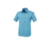 ジーベック PETボトルリサイクリーン半袖シャツ ブルーグレー LL 9292ー43ーLL 9292 1着（直送品）