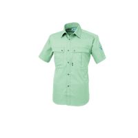 ジーベック PETボトルリサイクリーン半袖シャツ モスグリーン LL 9292ー61ーLL 9292 1着（直送品）