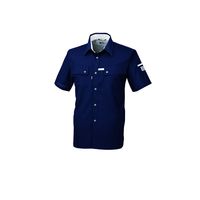 ジーベック クレスタ21半袖シャツ ディープネイビー L 1552ー19ーL 1552 1着（直送品）