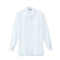 ジーベック 長袖ポロシャツ シロ L 6175ー32ーL 6175 1着（直送品）