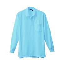 ジーベック 長袖ポロシャツ サックス M 6175ー42ーM 6175 1着（直送品）
