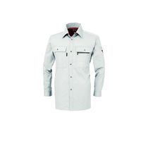 ジーベック イケ綿長袖シャツ シルバーグレー M 2093ー22ーM 2093 1着（直送品）