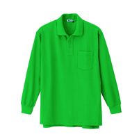 ジーベック 長袖ポロシャツ エメラルドグリーン L 6175ー66ーL 6175 1着（直送品）