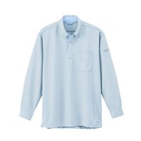 ジーベック クールビズ長袖ポロシャツ シルバーグレー L 6185ー22ーL 6185 1着（直送品）