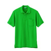 ジーベック 半袖ポロシャツ エメラルドグリーン L 6170ー66ーL 6170 1着（直送品）