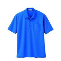 ジーベック 半袖ポロシャツ ブルー 5L 6100ー40ー5L 6100 1着（直送品）