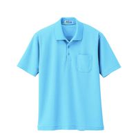 ジーベック 半袖ポロシャツ サックス 5L 6100ー42ー5L 6100 1着（直送品）