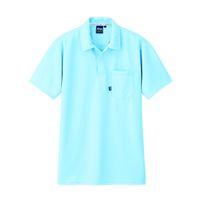 ジーベック 半袖ポロシャツ サックス L 6140ー42ーL 6140 1着（直送品）