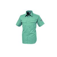 ジーベック 半袖シャツ グリーン 4L 9220ー60ー4L 9220 1着（直送品）