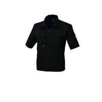 ジーベック トリプルファイブ半袖ブルゾン クロ 3L 1651ー90ー3L 1651 1着（直送品）