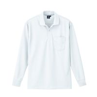ジーベック 長袖ポロシャツ シロ LL 6035ー32ーLL 6035 1着（直送品）