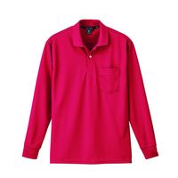 ジーベック 長袖ポロシャツ レッド 5L 6035ー71ー5L 6035 1着（直送品）