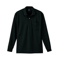 ジーベック 長袖ポロシャツ クロ LL 6035ー90ーLL 6035 1着（直送品）