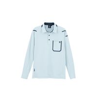 ジーベック T100カラー長袖ポロシャツ シルバーグレー L 6195ー22ーL 6195 1着（直送品）