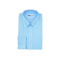 ジーベック ボタンダウン長袖シャツ サックス M 15156ー42ーM 15156 1着（直送品）