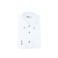 ジーベック ボタンダウン長袖シャツ シロ L 15158ー32ーL 15158 1着（直送品）