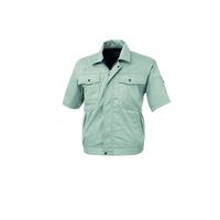 ジーベック ハイブリット半袖ブルゾン モスグリーン L 1271ー61ーL 1271 1着（直送品）