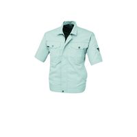 ジーベック T/Cツイル半袖ブルゾン グレー L 1491ー20ーL 1491 1着（直送品）