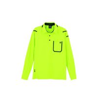 ジーベック（XEBEC） T100カラー長袖ポロシャツー84-イエローグリーン 6195