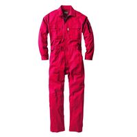 ジーベック 配色ツナギ服 レッド M 34005ー71ーM 34005 1着（直送品）