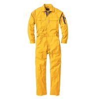 ジーベック 配色ツナギ服 イエロー S 34005ー80ーS 34005 1着（直送品）