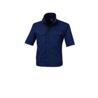 ジーベック 半袖ブルゾン ディープネイビー L 1691ー19ーL 1691 1着（直送品）