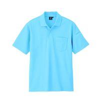 ジーベック カノコ半袖ポロシャツ サックス S 6020ー42ーS 6020 1着（直送品）