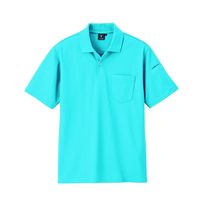 ジーベック カノコ半袖ポロシャツ ターコイズブルー M 6020ー44ーM 6020 1着（直送品）