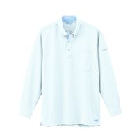 ジーベック クールビズ長袖ポロシャツ シロ 3L 6185ー32ー3L 6185 1着（直送品）