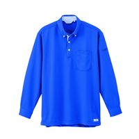 ジーベック クールビズ長袖ポロシャツ コバルトブルー L 6185ー45ーL 6185 1着（直送品）