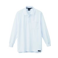 ジーベック ハイブリッド長袖ポロシャツ シロ 4L 6121ー32ー4L 6121 1着（直送品）