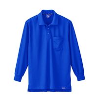 ジーベック ハイブリッド長袖ポロシャツ コバルトブルー 3L 6121ー45ー3L 6121 1着（直送品）