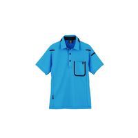 ジーベック T100半袖ポロシャツ ブルー M 6190ー40ーM 6190 1着（直送品）