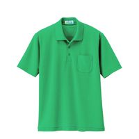 ジーベック 半袖ポロシャツ グリーン M 6100ー60ーM 6100 1着（直送品）